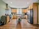 Modern kitchen boasting ample counter space, wood cabinets, and stainless steel appliances at 330 Ellis Stewart Ln Ln, Cameron, NC 28326
