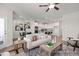Open-concept living space flowing into a well-equipped kitchen, perfect for modern living at 3854 Well Fleet Drive, Fuquay Varina, NC 27526