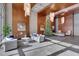 Elegant lobby with stylish seating, modern lighting, and seasonal Christmas decor at 400 W North St # 620, Raleigh, NC 27603