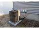 Exterior ground view of home's HVAC unit at 412 N Cooper St, Clayton, NC 27520