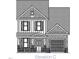 House elevation plan showcasing a two-story home design at 448 Maidenhair Pl, Clayton, NC 27520