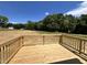 Newly built back deck overlooking large backyard at 45 Mossman Ct, Zebulon, NC 27597