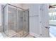 Large walk-in shower with glass enclosure at 7845 Hasentree Lake Dr, Wake Forest, NC 27587