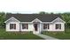 One-story home with gray siding, red shutters, and a covered porch at Lot 19H Good Shepherd Trl, Spring Hope, NC 27882