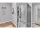 Stainless steel refrigerator in kitchen area with modern appliances and decor at 1304 Rothes Rd, Cary, NC 27511