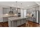 Modern kitchen with gray cabinets and granite countertops at 1620 Dail Dr, Raleigh, NC 27603