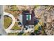 Overhead view showing house layout, landscaping, and driveway at 2035 Stuart Ct, Burlington, NC 27215
