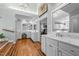 Spa-like bathroom with a double vanity and a large mirror at 2035 Stuart Ct, Burlington, NC 27215