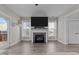 Living room with fireplace and built-in shelving at 2260 Dunlin Ln, Raleigh, NC 27614