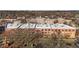 Aerial view of a brick building, highlighting its architectural features and surrounding cityscape at 500 N Duke St # 56-207, Durham, NC 27701