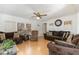 Spacious living area with hardwood floors, ceiling fan, and comfortable furnishings at 5141 Nc-39 N Hwy, Henderson, NC 27537