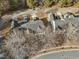 Aerial view of house and surrounding neighborhood at 5809 Neuse Wood Dr, Raleigh, NC 27616