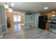 Open concept kitchen with a view of the living room at 248 Southgate Dr, Garner, NC 27529