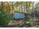 Detached shed in a wooded backyard setting at 248 Southgate Dr, Garner, NC 27529