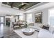 Open living room with hardwood floors and an open concept kitchen at 334 Arcadius Dr, Clayton, NC 27520