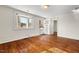 Spacious living area with hardwood floors and an open floor plan at 3817 Booker Ave, Durham, NC 27713