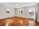 Bright living room featuring hardwood floors and bay window at 3817 Booker Ave, Durham, NC 27713