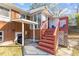 Stairs leading to deck from backyard at 420 Nelson St, Durham, NC 27707