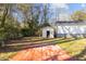 Spacious backyard with shed and patio at 420 Nelson St, Durham, NC 27707