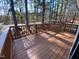 Spacious wooden deck overlooking a wooded area at 446 Crossvine Close, Pittsboro, NC 27312