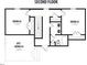 Second floor plan shows three bedrooms, two bathrooms and the staircase from the first floor at 59 Pretty Run Branch Ln, Wendell, NC 27591