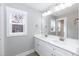 Double vanity bathroom with white cabinets at 0 Theresia Ln, Roxboro, NC 27574