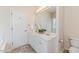 Bathroom featuring double sink vanity and a large mirror at 1000 W Landing Dr, Sanford, NC 27330