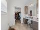 Vanity with granite countertop and walk in closet at 117 Hinshaw Shop Rd, Liberty, NC 27298
