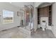 Bathroom with shower, toilet, and tiled floor at 117 Hinshaw Shop Rd, Liberty, NC 27298