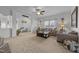 Comfortable living room with neutral colors and ample seating at 117 Hinshaw Shop Rd, Liberty, NC 27298