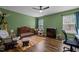 This cozy Bedroom features stylish decor, a crib, and plenty of room to play and grow at 12420 Tetons Ct, Durham, NC 27703