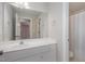 Bathroom with vanity, single sink, and shower at 203 Anniston Ct, Cary, NC 27519