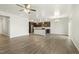 Open concept living space with modern kitchen and dining area at 245 E Webber Ln, Clayton, NC 27527