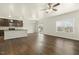 Open floorplan combining the kitchen and living area with natural light at 245 E Webber Ln, Clayton, NC 27527