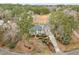 Aerial view of house and surrounding landscape at 4532 Malvern Rd, Durham, NC 27707
