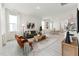 Inviting open-concept living space with modern furniture, hardwood floors, and abundant natural light at 528 Gainer Dr # 8, Raleigh, NC 27610