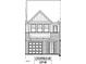 Two-story townhome elevation with garage and front door at 617 Leland Hl Cir, Zebulon, NC 27597