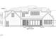 Rear elevation blueprint with multiple windows, screened porch, and column details at 945 Wilbon Rd, Holly Springs, NC 27540