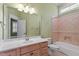 Well-lit bathroom featuring tile flooring and shower at 10014 Hammock Bend Bnd, Chapel Hill, NC 27517