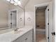 Neat bathroom featuring marble countertop and tile flooring at 10014 Hammock Bend Bnd, Chapel Hill, NC 27517