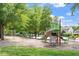 A colorful playground with slides and climbing structures provides a fun and safe play area at 10014 Hammock Bend Bnd, Chapel Hill, NC 27517