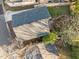 Aerial view of the house showcasing the roof, backyard, and surrounding neighborhood at 107 Bond St, Durham, NC 27707