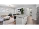 Open concept living space seamlessly connects kitchen with the living room at 130 S Estes Dr # G3, Chapel Hill, NC 27514