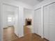 Hallway with closets and access to rooms at 2001 Rolesville Rd, Wake Forest, NC 27587