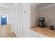 Kitchen features a coffee station with wood countertops and white backsplash at 2001 Rolesville Rd, Wake Forest, NC 27587