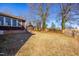 A spacious backyard featuring a well-maintained lawn and mature trees, providing a serene outdoor setting at 206 Eastway Ln, Graham, NC 27253