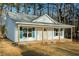 Charming single-story home with covered porch, blue shutters, and freshly landscaped yard at 2484 Michelle Dr, Burlington, NC 27217