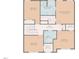 Upstairs floorplan showcases Primary suite with bath, bedrooms and bathrooms at 2506 Pepperstone Dr, Graham, NC 27253