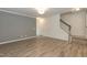 View of the living room with a staircase leading to the second floor at 3836 Prince Noah Loop, Wake Forest, NC 27587