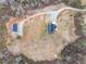 Top-down aerial shot of the house and garage on a big lot at 3958 Buckhorn Rd, Sanford, NC 27330